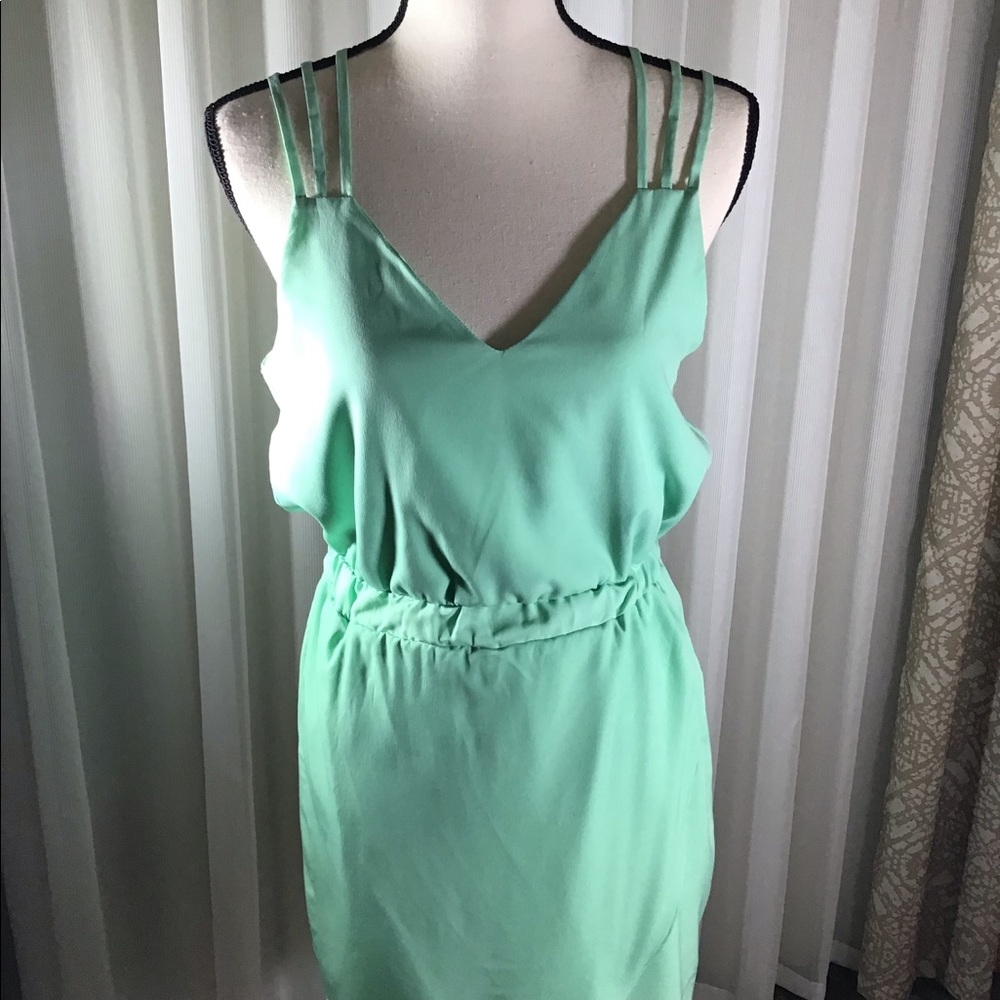 Cyan Spaghetti Strap Dress